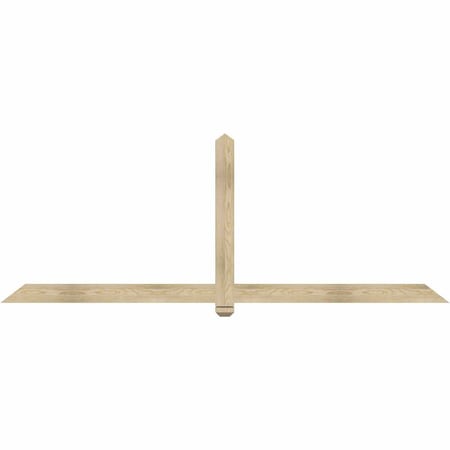 Ekena Millwork Eugene Rough Sawn Timber Gable Bracket, Douglas Fir, 96"W x 36"H x 2"D x 4"F, 9/12 Pitch GBW096X36X0204EUG00RDF